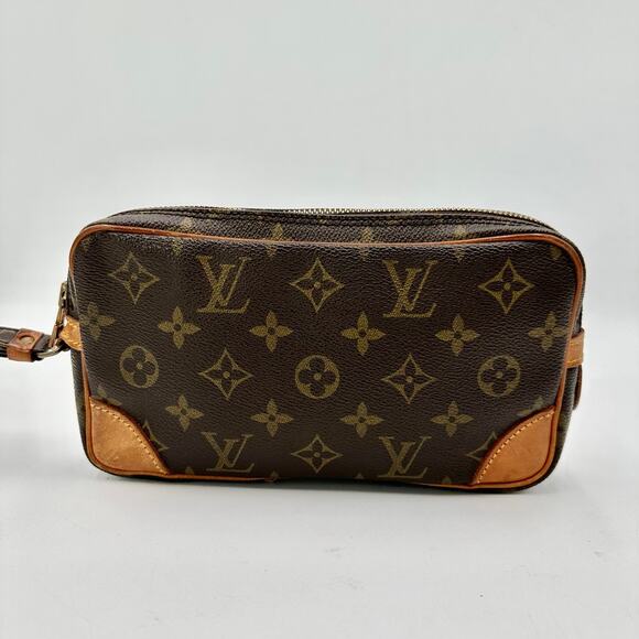 Vintage LOUIS VUITTON Wristlet Monogram Canvas Marly Dragonne PM Clutch - Picture 3 of 13